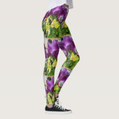 Leggings à impression de tulipes violettes et bota (Droite)