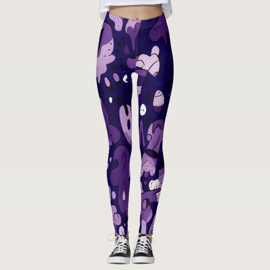 Leggings à Impression Florale Intégrale (Devant)