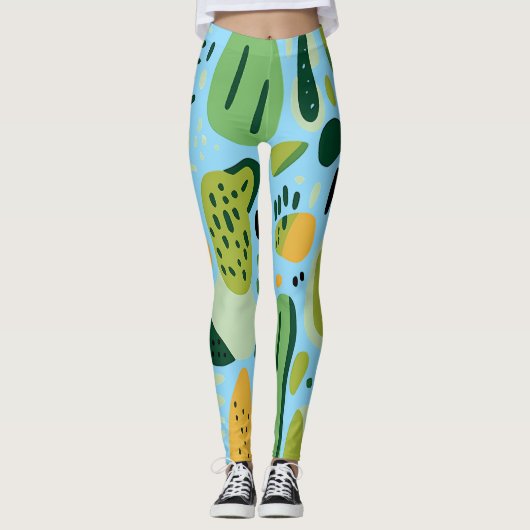 Leggings à Impression Florale Intégrale (Devant)