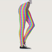 Leggings à impression verticale à bande arc-en-cie (Droite)