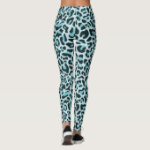 Leggings à Imprimé Léopard Bleu et Noir (Dos)