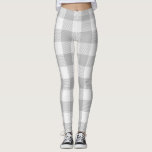 Leggings à la mode gris et blanc de buffle Check/P<br><div class="desc">Bison gris et blanc à la mode Plaid/Check leggings.</div>