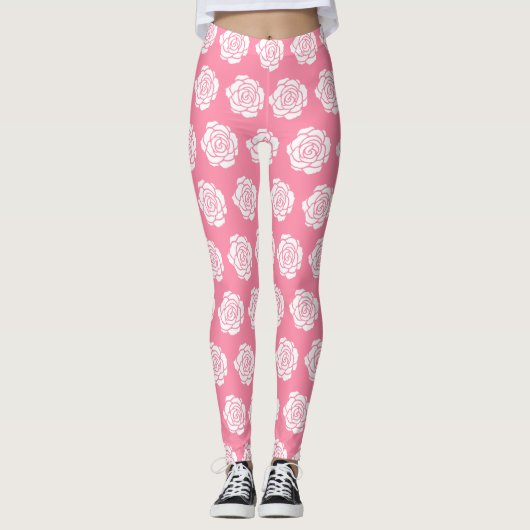 Leggings à la rose blanche (Devant)