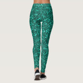 Leggings A l'air d'une peinture texturée en vert jade (Dos)