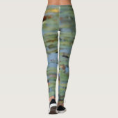 Leggings à l'aquarelle du lac nénuphar (Dos)