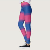 Leggings à larges rayures drapeau bisexuel (Gauche)