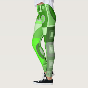 Leggings à l'art décontracté vert
