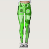 Leggings à l'art décontracté vert (Devant)