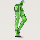 Leggings à l'art décontracté vert (Droite)
