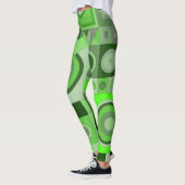 Leggings à l'art décontracté vert (Gauche)
