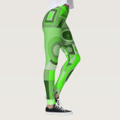 Leggings à l'art décontracté vert (Droite)