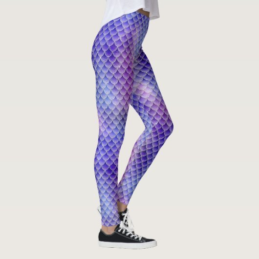 Leggings à l'échelle de sirène pourpre (Droite)