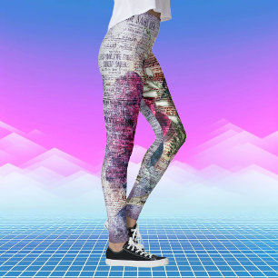 Leggings à l'Ephémère à la rose rouge