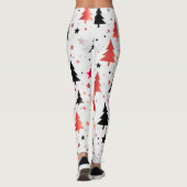Leggings à motif d'arbre de Noël moderne avec des (Dos)