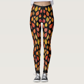 Leggings à motif de feuille d'automne – Conception