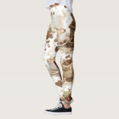 Leggings à motif de grains de café (Gauche)