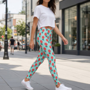 Leggings à motif de marguerite mignon