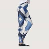 Leggings à motif géométrique bleu (Droite)