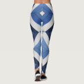 Leggings à motif géométrique bleu (Dos)