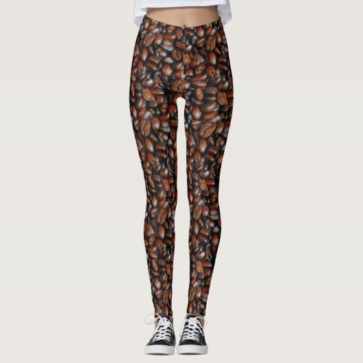 Leggings à motif grains de café (Devant)