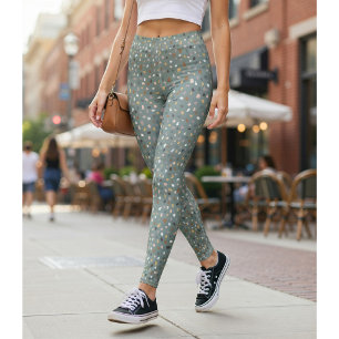 Leggings à motif terrazzo gris moderne