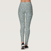 Leggings à motif terrazzo gris moderne (Dos)