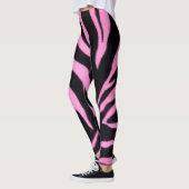 Leggings à motif zèbre rose – Impression animale a (Gauche)