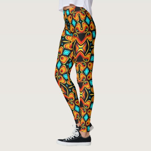 Leggings à motifs bleu jaune (Gauche)