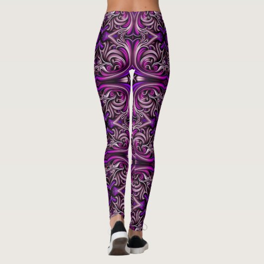 Leggings à motifs bleu violet (Dos)