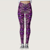 Leggings à motifs bleu violet (Devant)