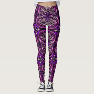 Leggings à motifs bleu violet