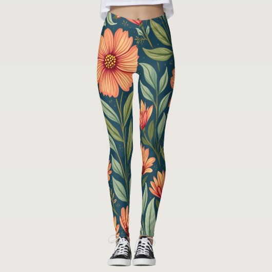 leggings à motifs floraux (Devant)