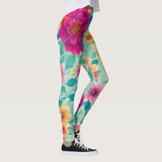 Leggings à motifs floraux