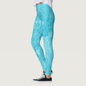 Leggings à motifs floraux bleus (Gauche)