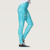 Leggings à motifs floraux bleus (Droite)