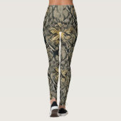 Leggings à motifs floraux d'or (Dos)