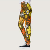 Leggings à motifs floraux style années 1970 (Gauche)