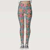 Leggings à motifs floraux tropicaux (Devant)