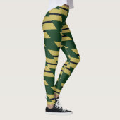 Leggings à motifs géométriques de l'or vert et de (Droite)