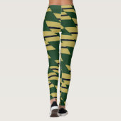 Leggings à motifs géométriques de l'or vert et de (Dos)