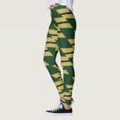 Leggings à motifs géométriques de l'or vert et de (Gauche)