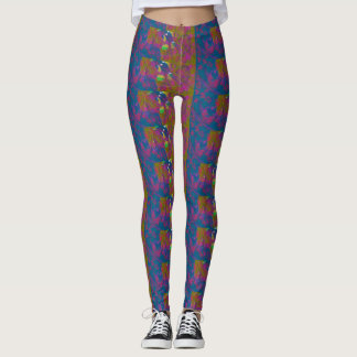 Leggings à motifs multicolores
