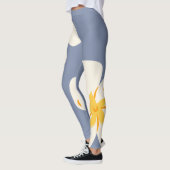 Leggings à orchidées gris ardoise élégant (Gauche)