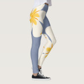 Leggings à orchidées gris ardoise élégant (Droite)