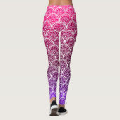 Leggings à paille rose et violet (Dos)