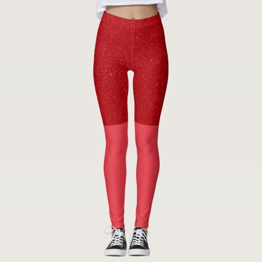 Leggings à panneau supérieur moucheté de tomate –  (Devant)