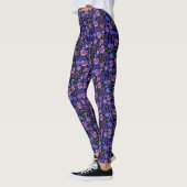 Leggings à panneaux violets et bleus (Gauche)
