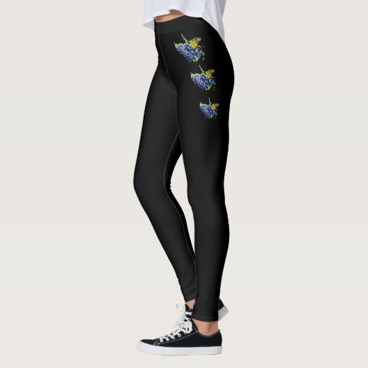 Leggings à papillon monarque noir (Gauche)