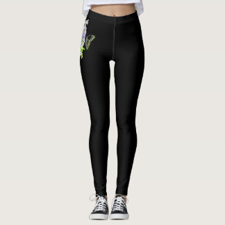 Leggings à papillon noir