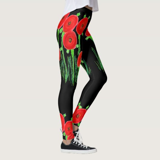 Leggings à pavot noir (Droite)